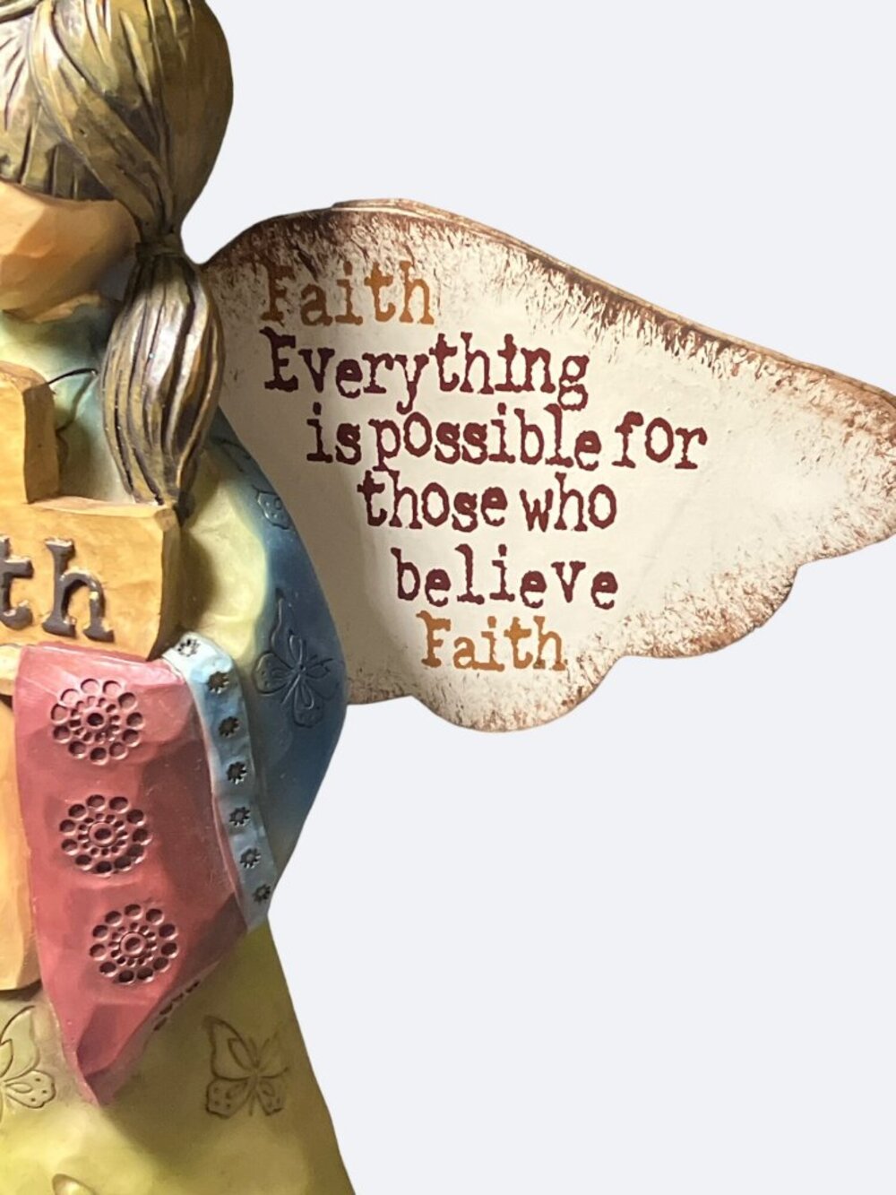 Carson Home Accents FAITH Angel by Robin Davis Studio 10 Inch - Picture 4 of 13